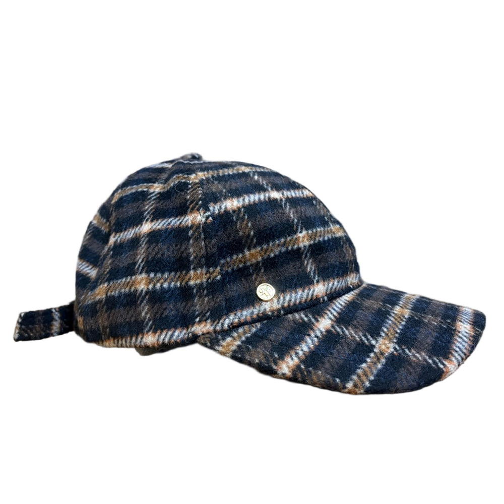Plaid Wool Blend Cap